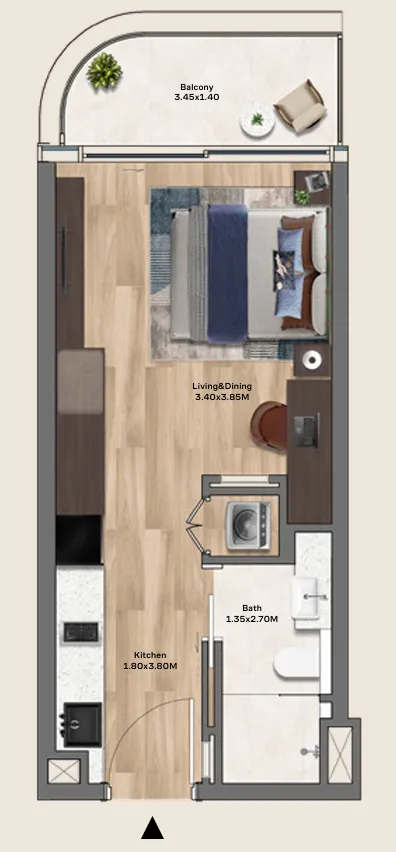 CITYVIEW Mövenpick Residences Dubai Motor City Phase 1 floor plan