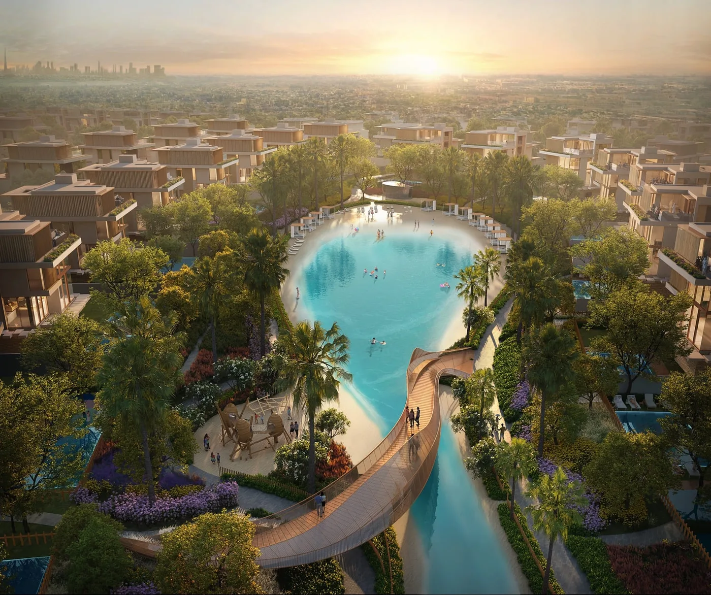Lagoon amenity image at Nad Al Sheba Garden Phase 4