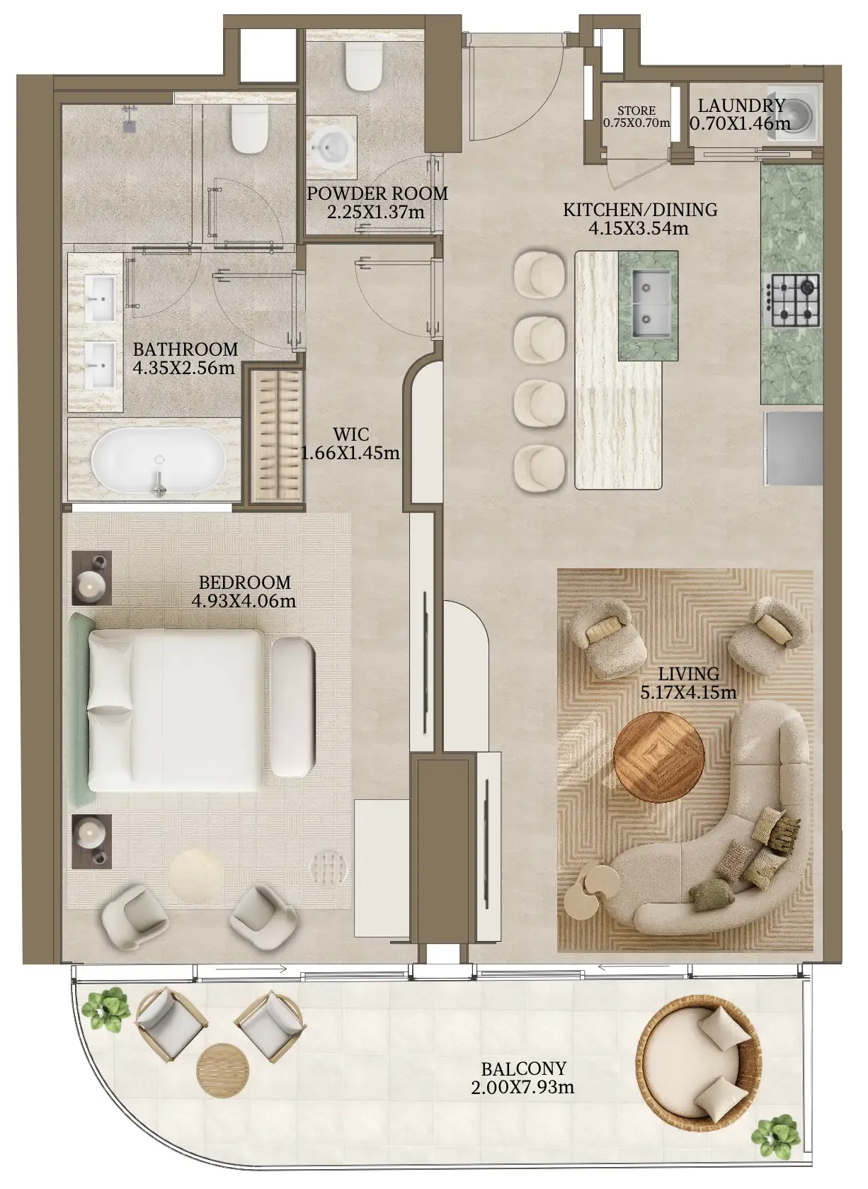 Abu Dhabi National Hotels Nasim Al Bahr Residences floor plan