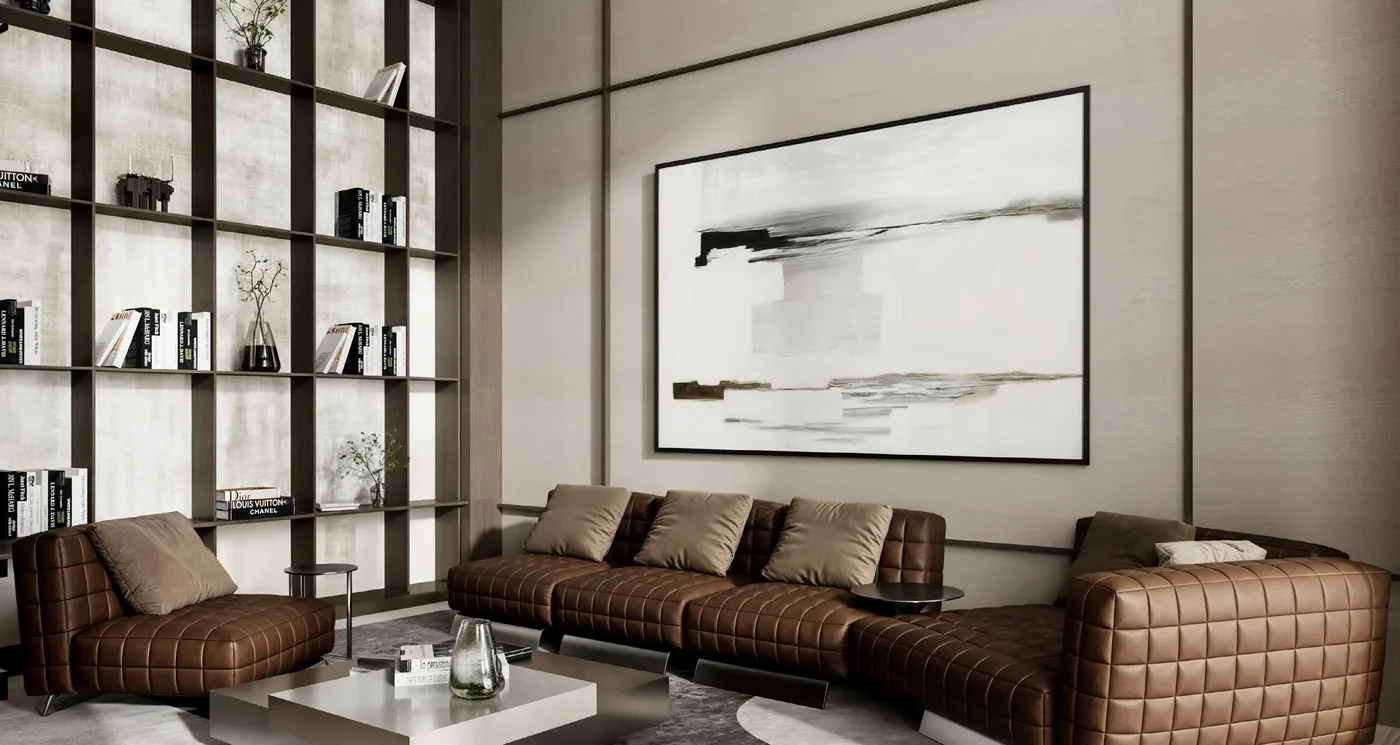 Lounge & Library amenity image at Omoria Private Residences