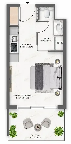 Pantheon One Central floor plan