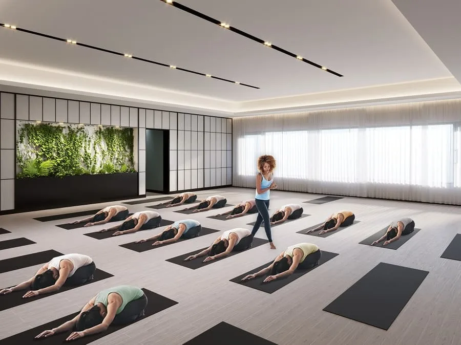 Gym & Yoga Studio amenity image at One Crescent Palm