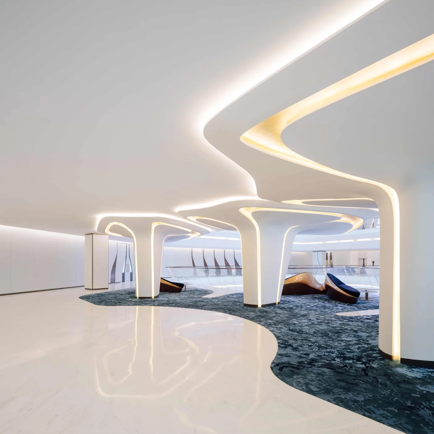 Lobby And Lounge For Residences As Well As Hotel amenity image at Opus By Zaha Hadid