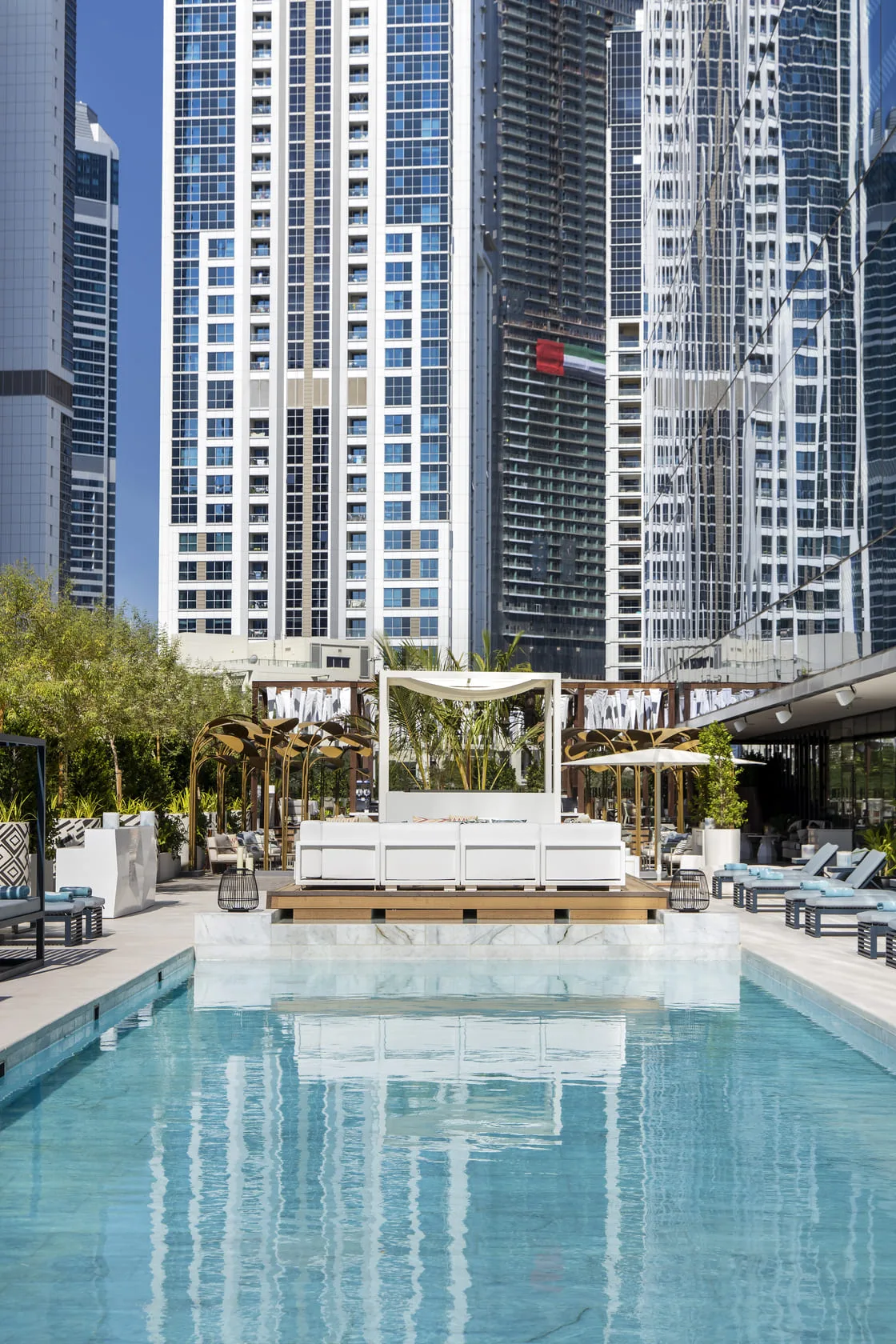 Outdoor Swimming Pool amenity image at Opus By Zaha Hadid