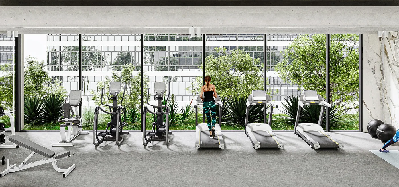 Rooftop Gym amenity image at Oxford Gardens