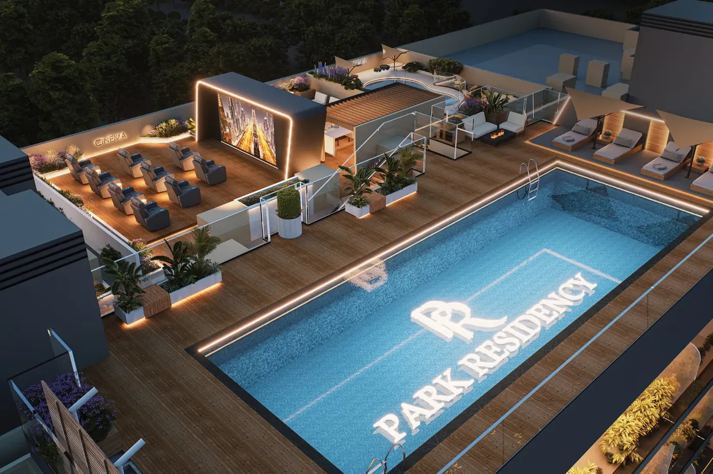 Adults Pool amenity image at Park Residency