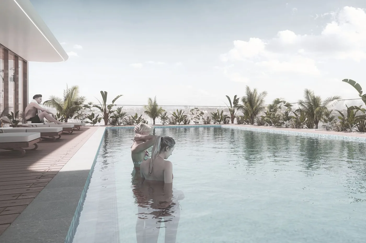 Rooftop Pool amenity image at Pearl House III