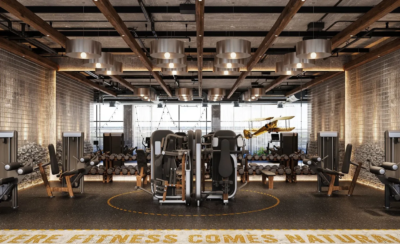 Indoor Gym amenity image at Raw District Phase 2