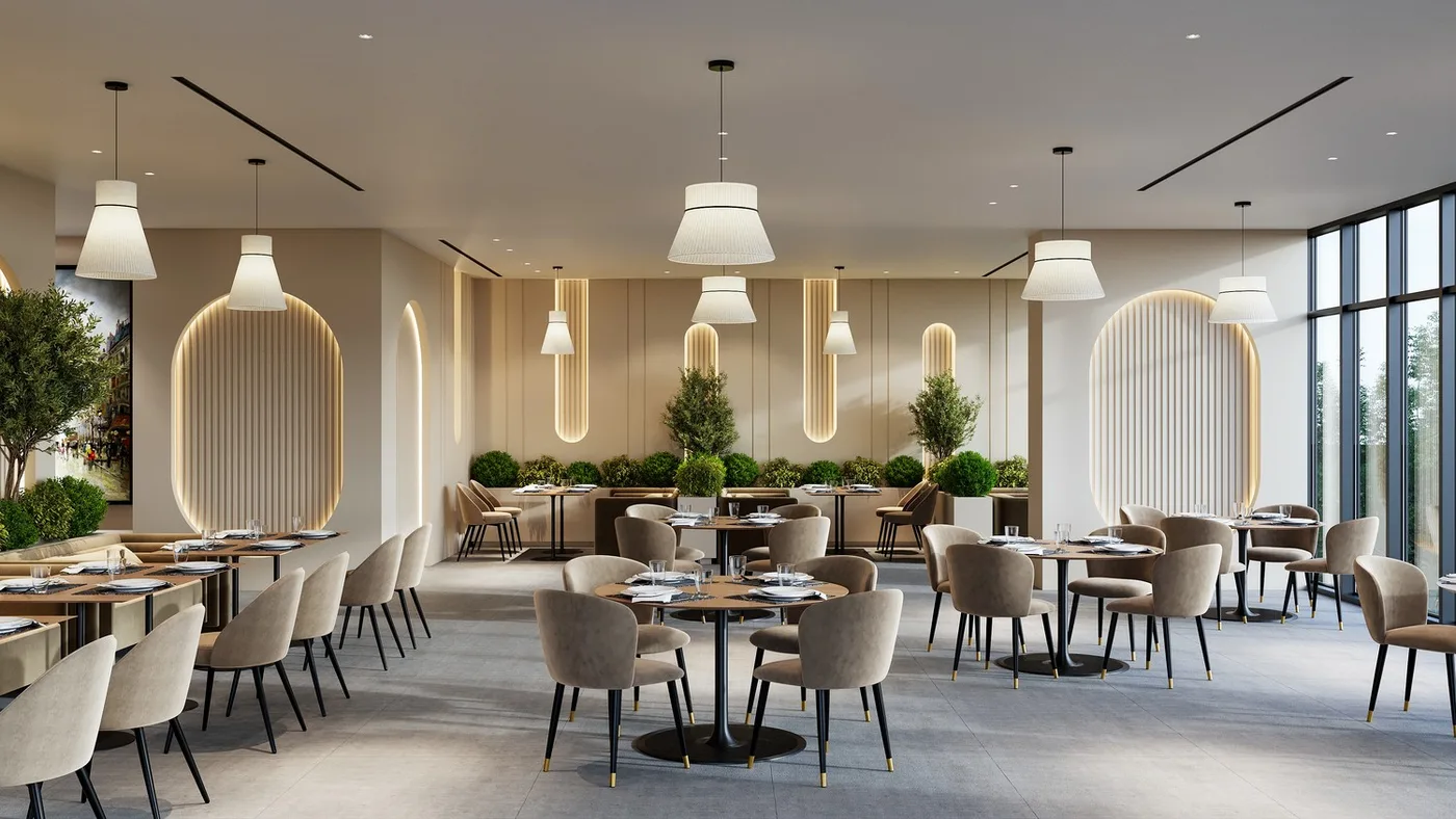 Restaurant On The First Floor amenity image at Royal Regency Suites