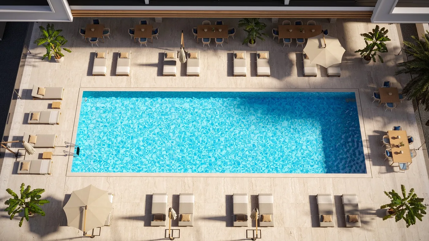 Swimming Pool, Jacuzzi And Open Recreation Area amenity image at Royal Regency Suites