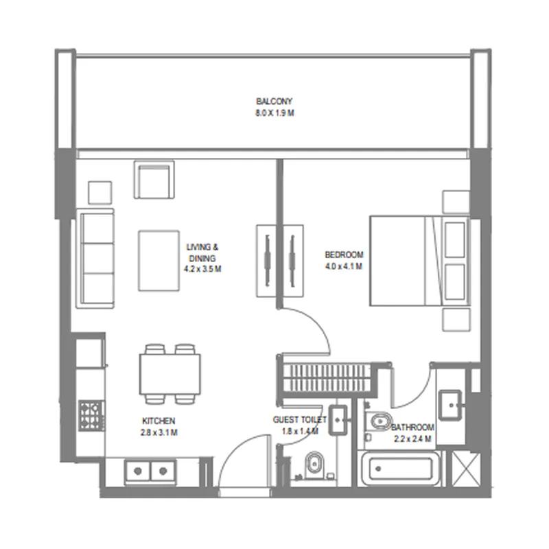 Arada Safa 1 floor plan