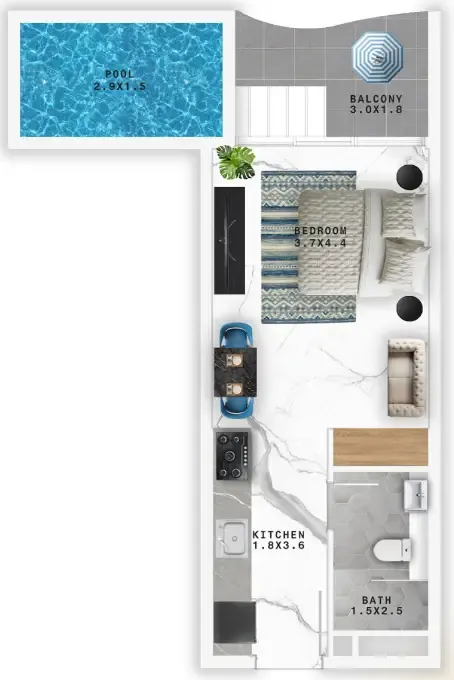 Samana Samana Santorini floor plan