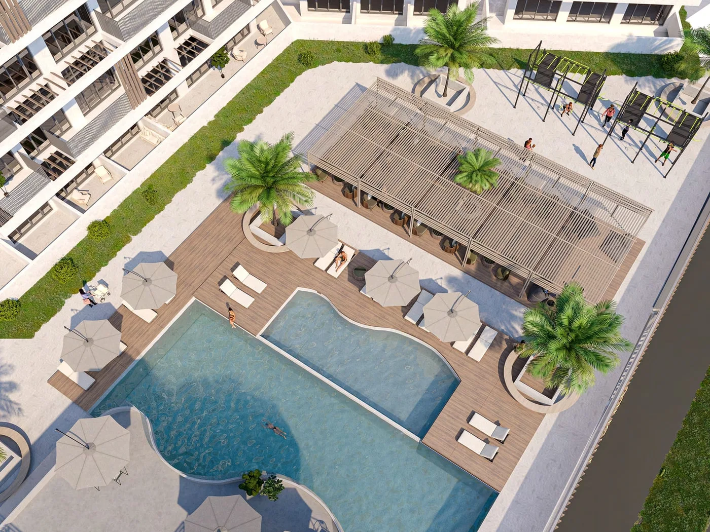 Pool Deck amenity image at Serene Gardens