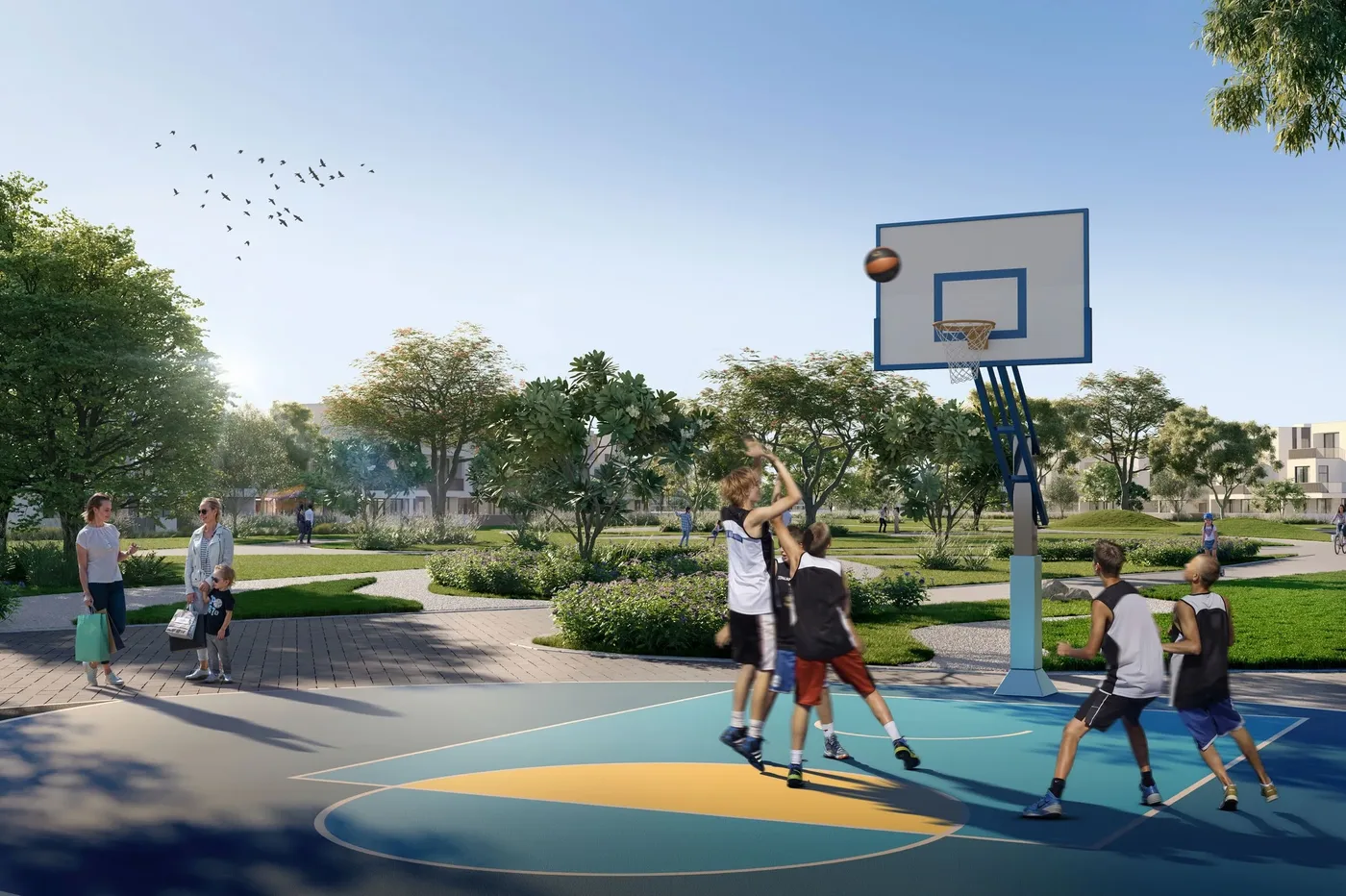 Basketball Court amenity image at Sky Line by Peace Homes
