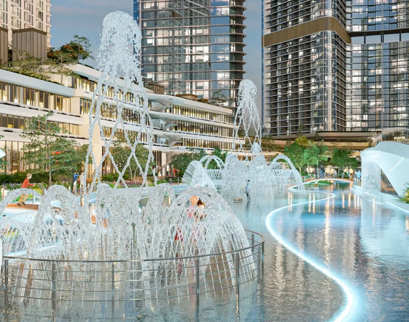 Central Water Feature amenity image at Skyvue Solair