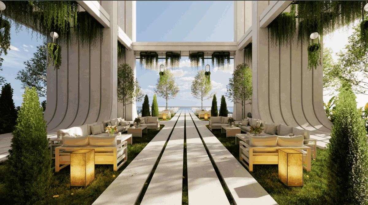 Outdoor Horizon Deck & Bar Area amenity image at Society House