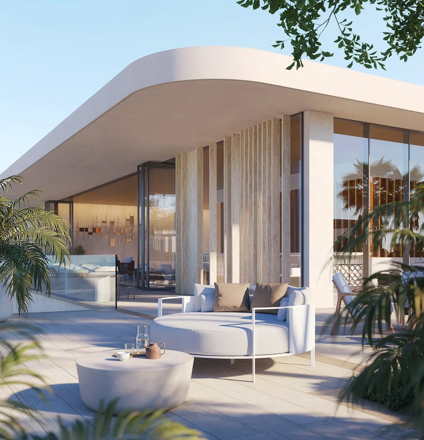 Dining Courtyard amenity image at Soléva Beach Residences