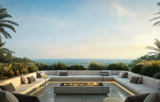 Sunken Lounge with Fire Pit amenity image at Soma Residences