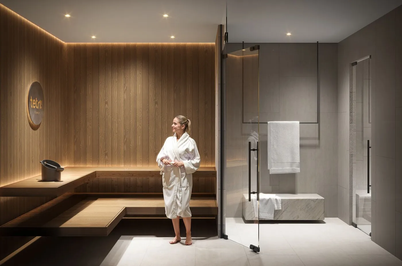 Sauna amenity image at TETR1S Tower