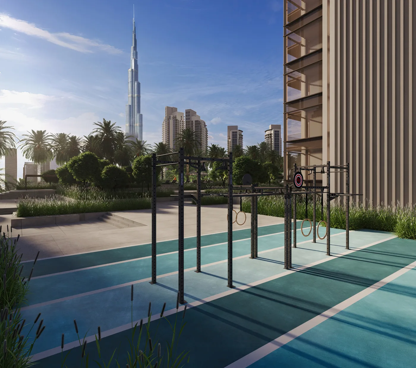 Outdoor Fitness Area amenity image at The Edge
