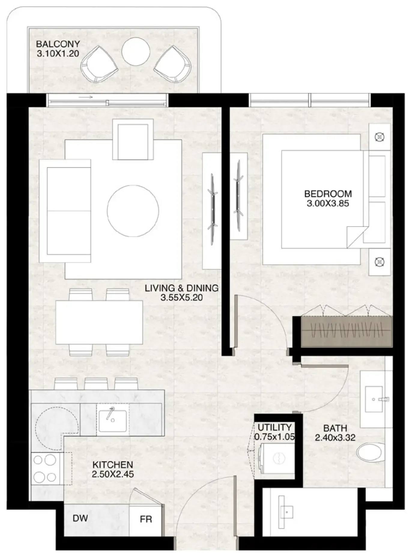 RAK Properties The Strand Lunara floor plan