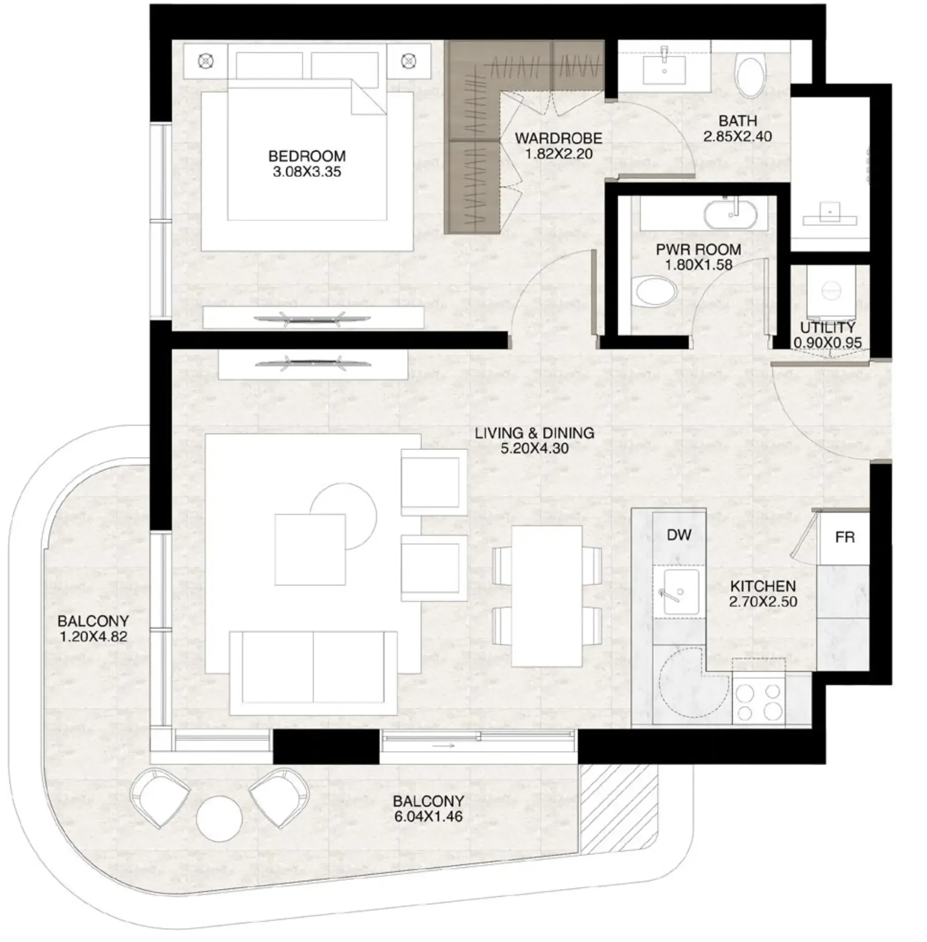 RAK Properties The Strand Lunara floor plan