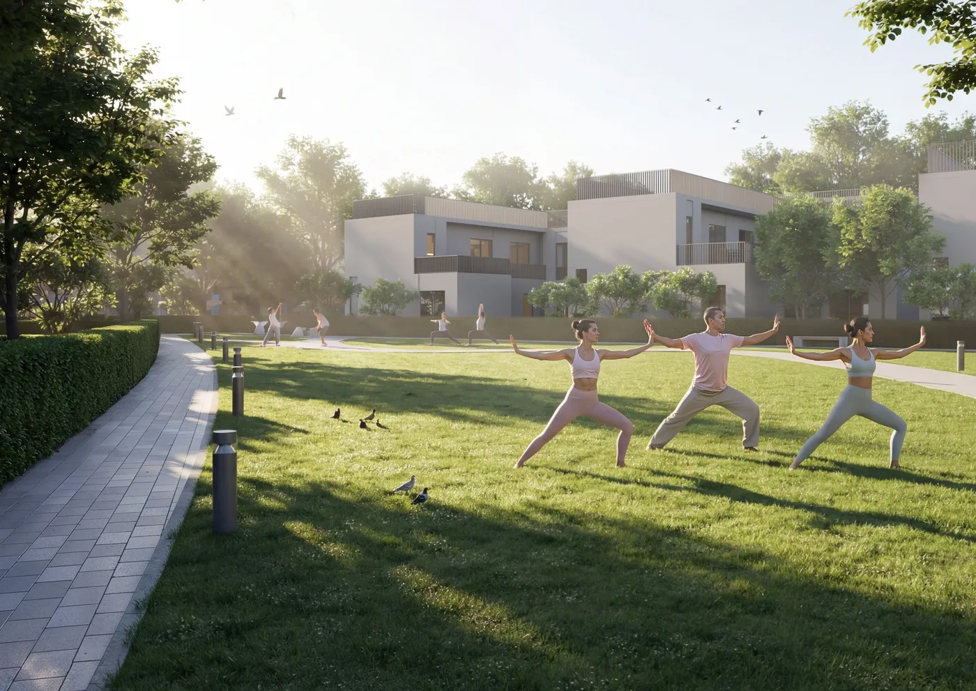 Outdoor Yoga Area amenity image at The Woods at Sobha Sanctuary