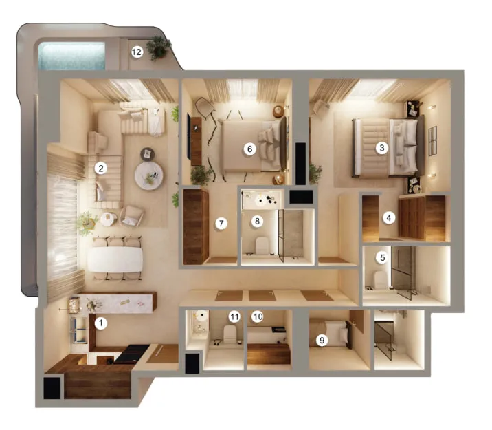 AYS Developers Tivanno Residence floor plan
