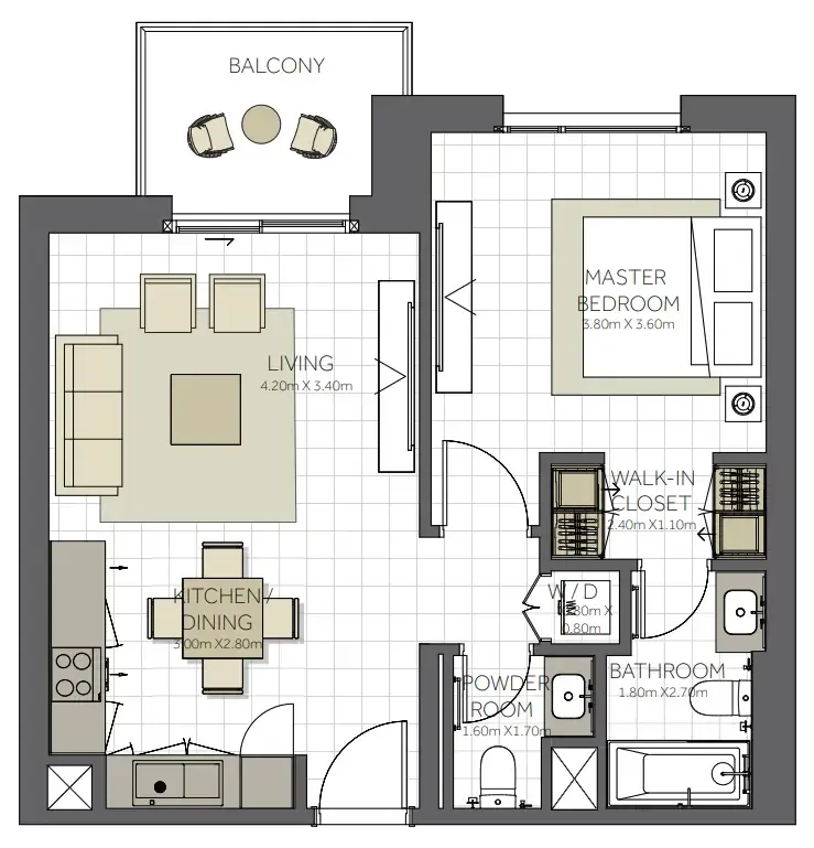 Eagle Hills Topaz Residences floor plan