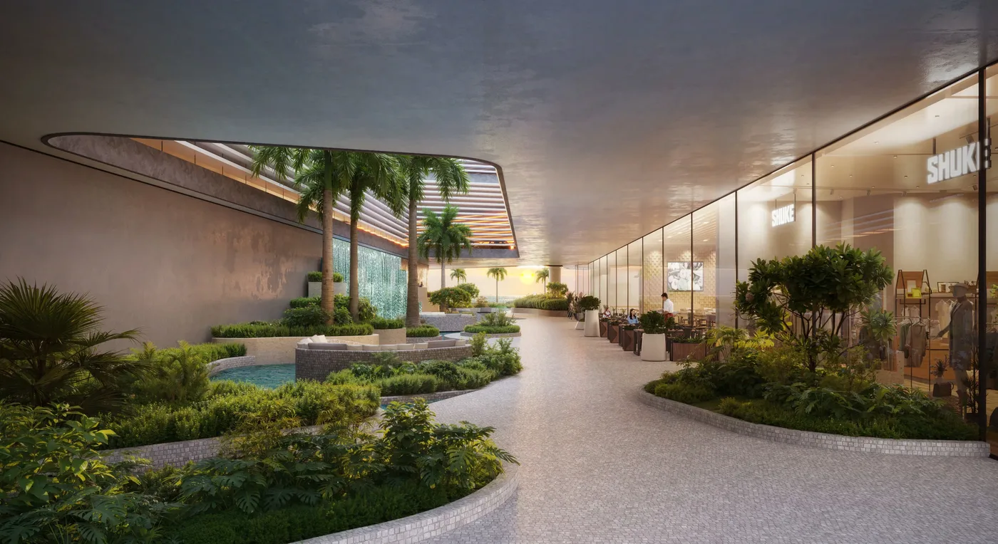 Feature Wall & Retail amenity image at Trio Isle Queen B