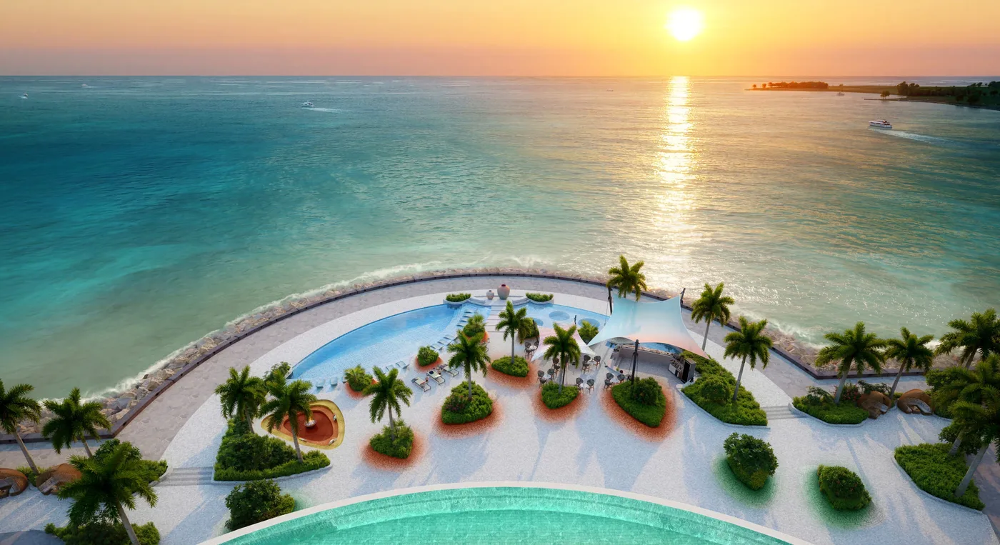 Pool Bar & Dining amenity image at Trio Isle Queen B