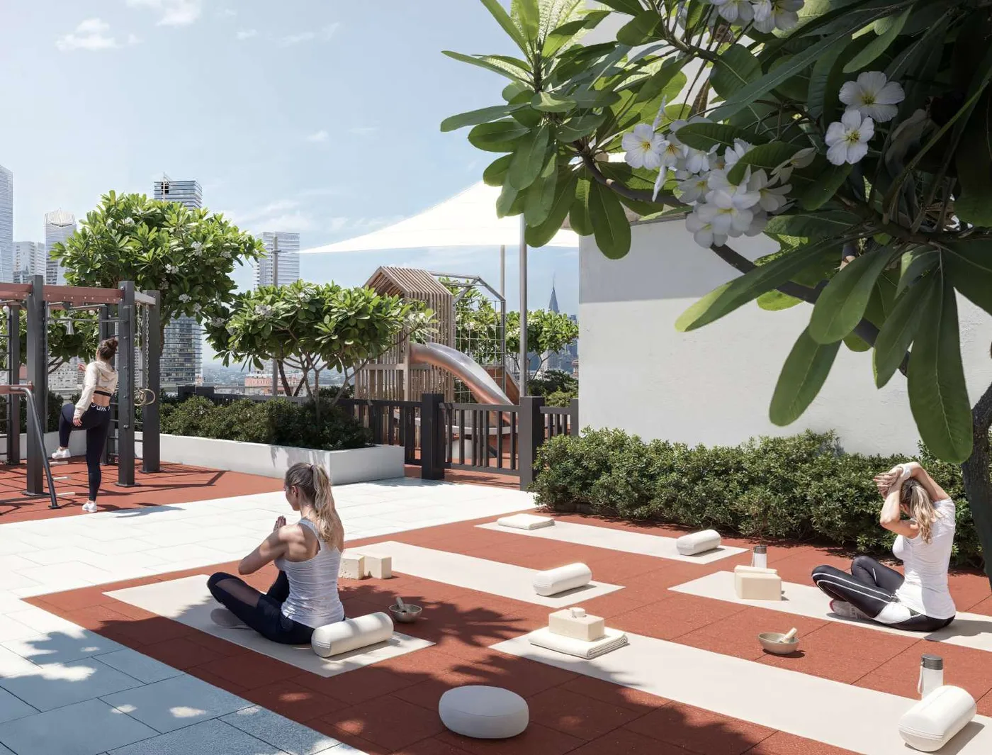 Outdoor Yoga Lounge amenity image at V1VID Tower