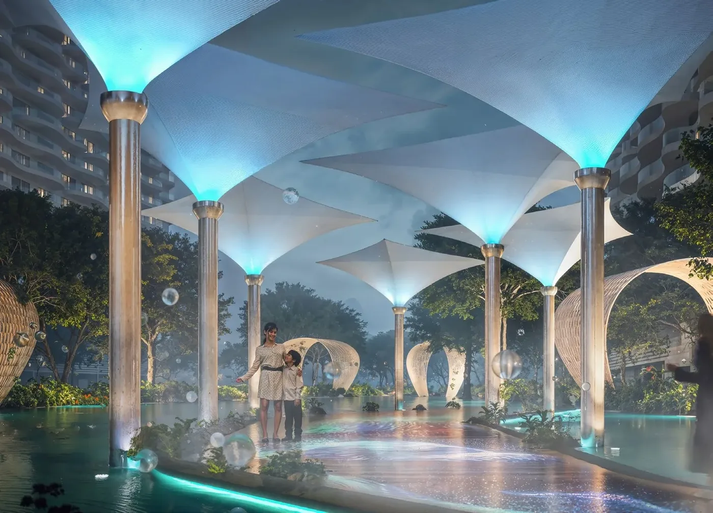 Climat-cooling Water Canopy amenity image at Valencia