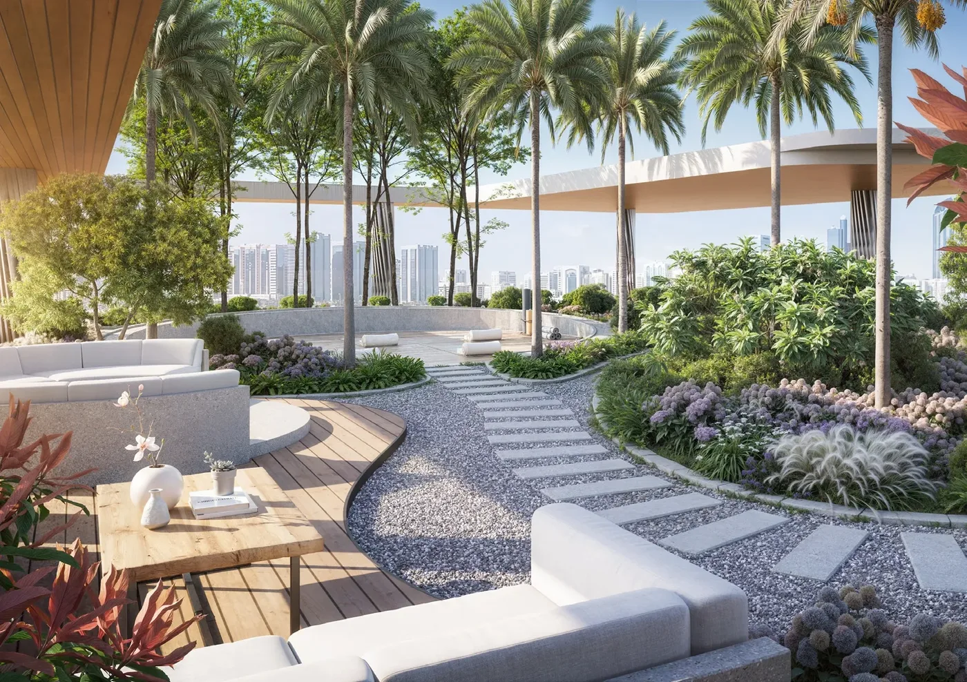 Zen Garden Rooftop amenity image at Veda by AUM Development