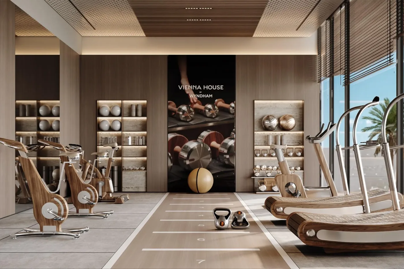 Fully Equipped Gym amenity image at Vienna House Residences by Wyndham