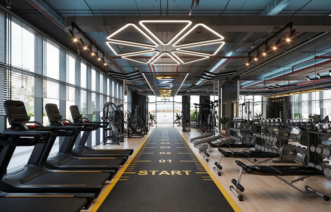 Gym amenity image at Violet Tower