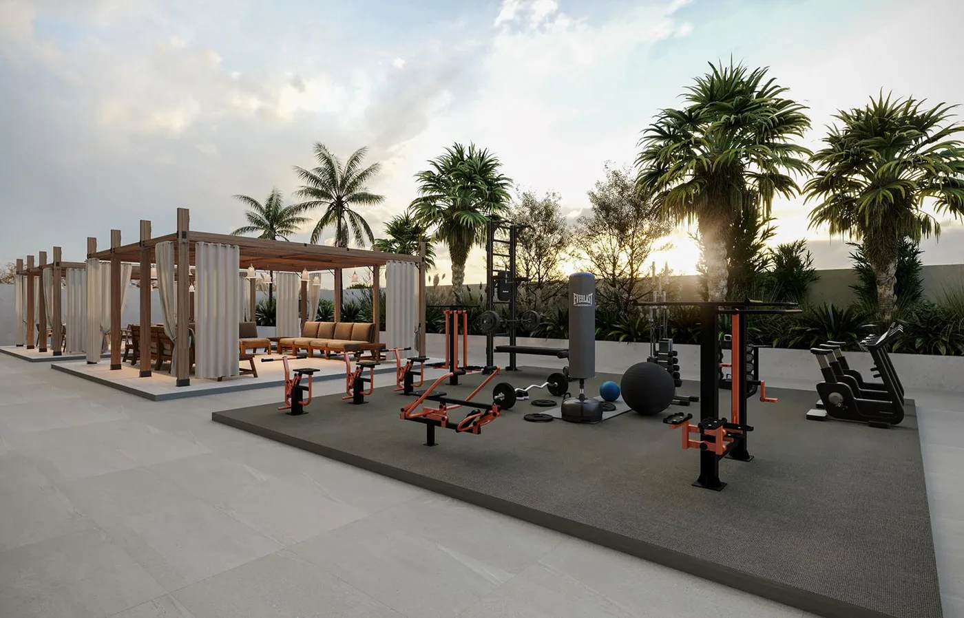 Outdoor Gym amenity image at Violet Tower