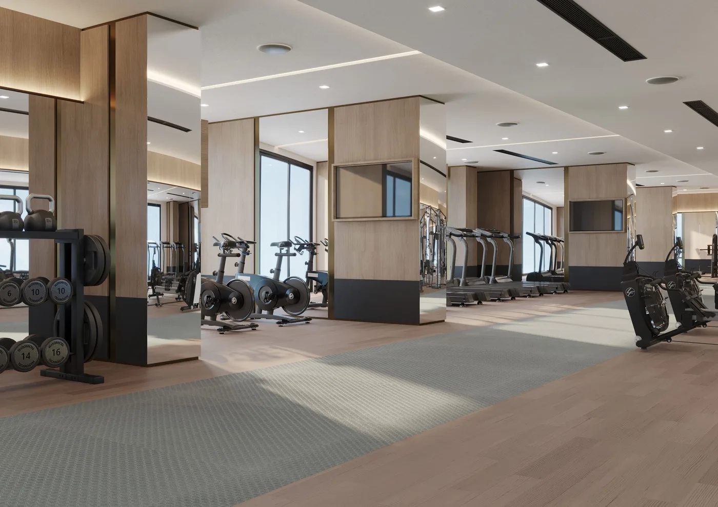 Gym amenity image at Volga Tower