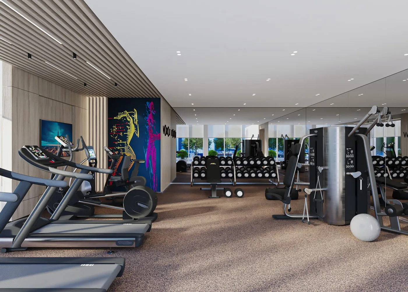 Gym amenity image at Vyb at Business Bay