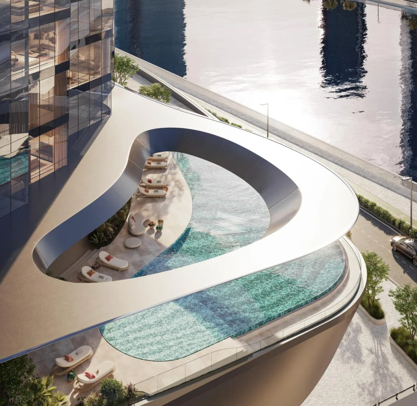 Wet Pool Deck amenity image at W Residences by Taraf