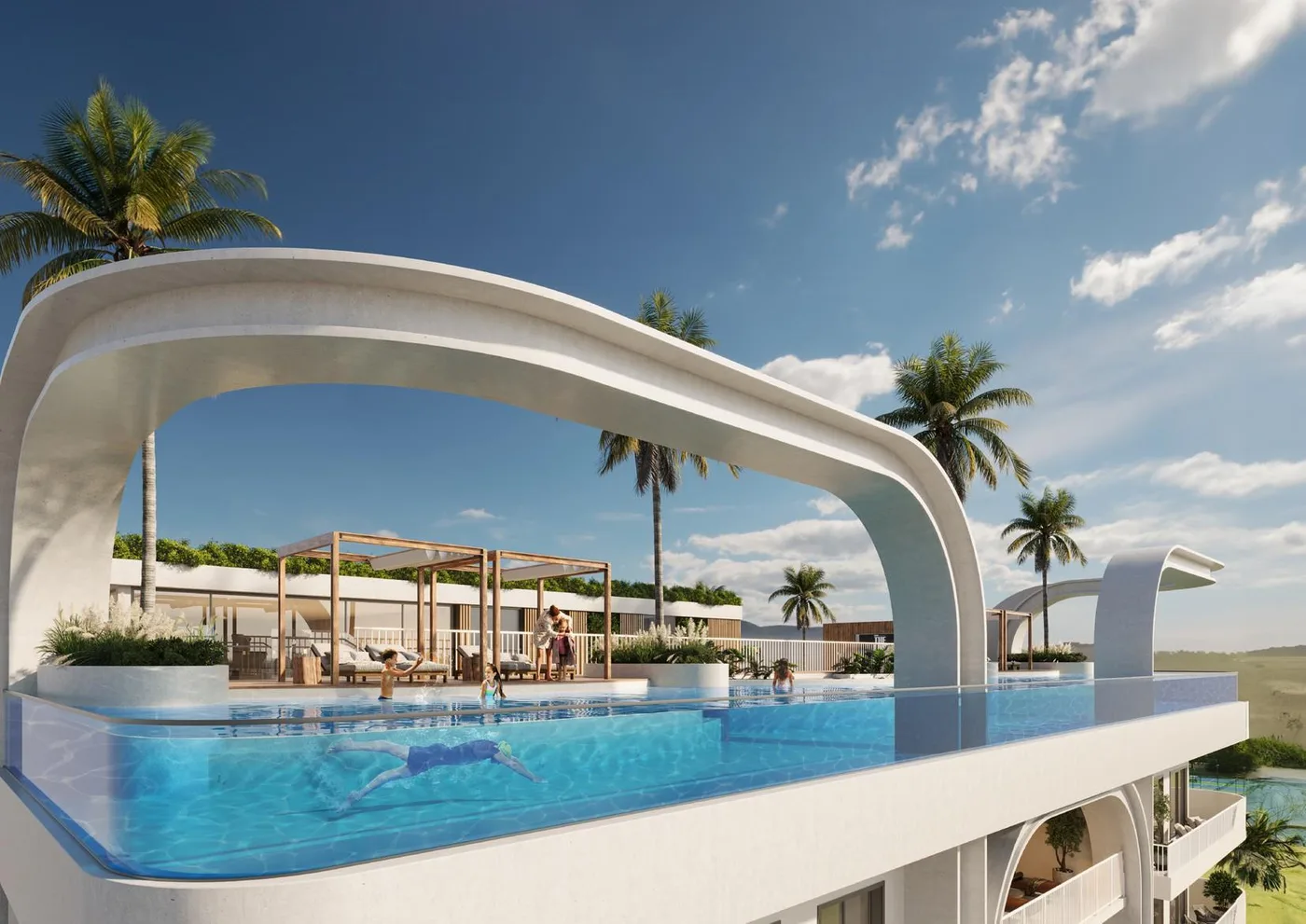Rooftop Swimming Pool amenity image at Weybridge Gardens 3