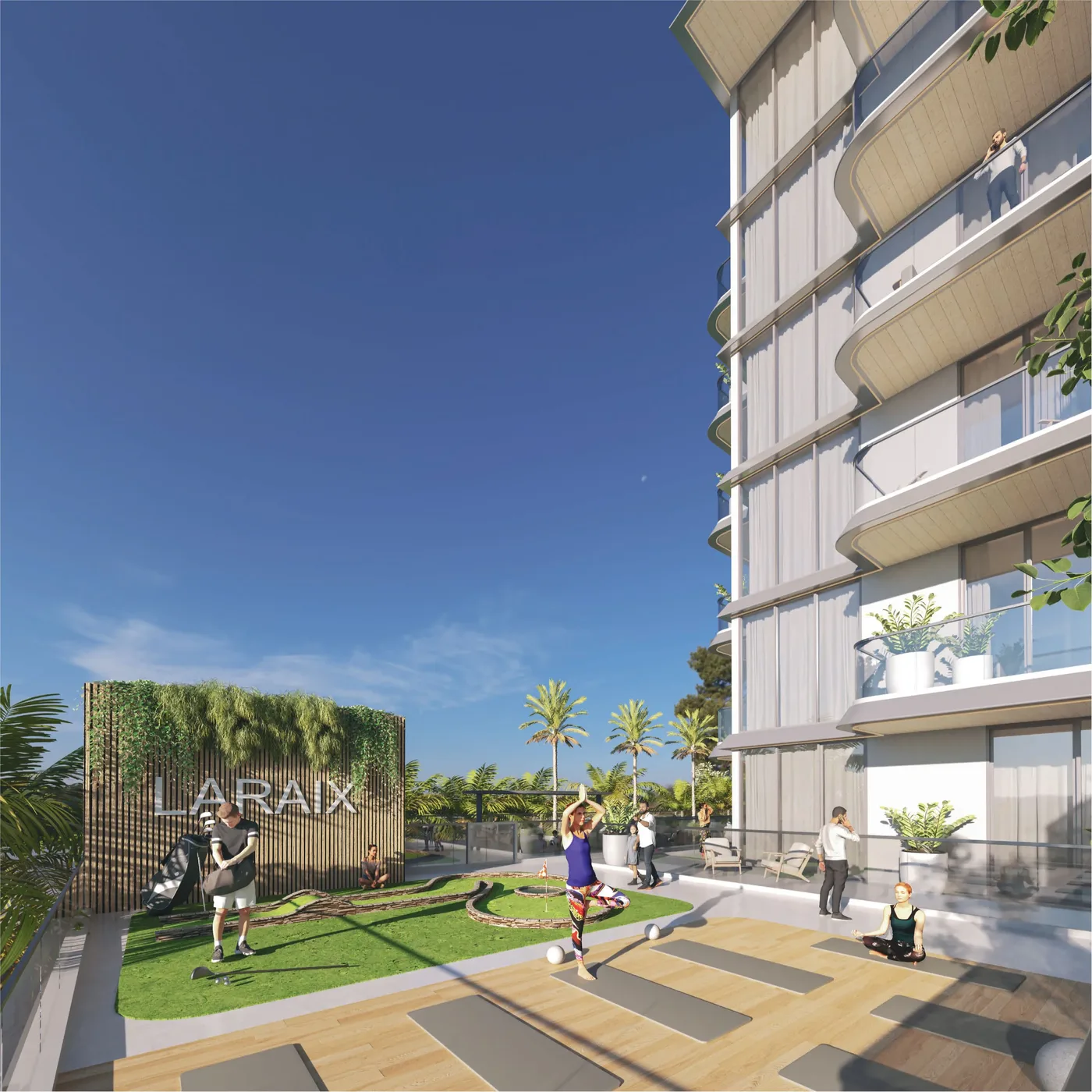 Tranquil Yoga Garden amenity image at Zyra Hills