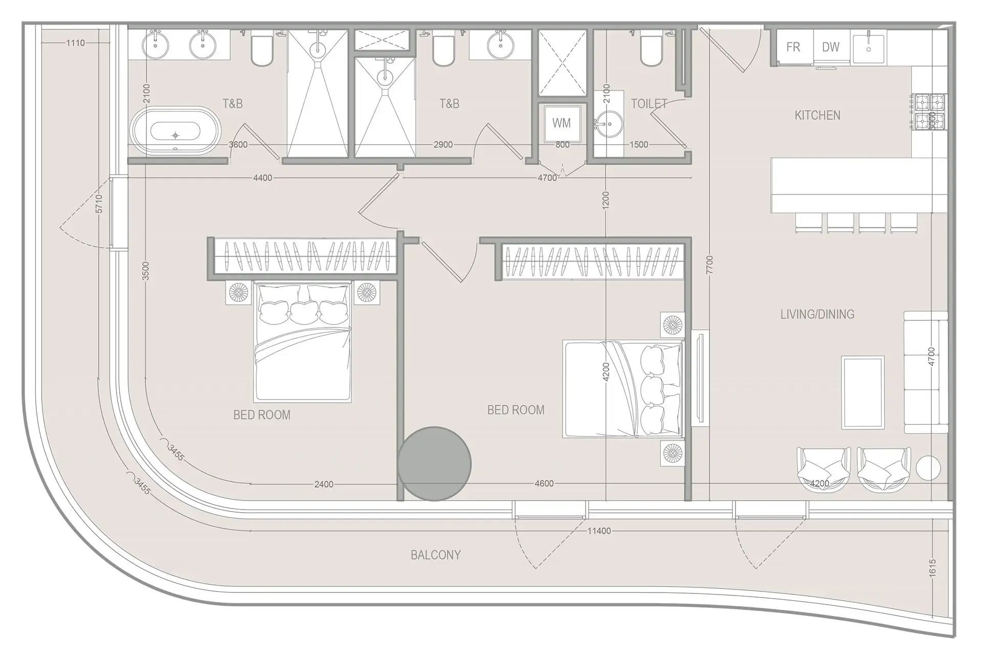 Object 1 A1LA Residence floor plan