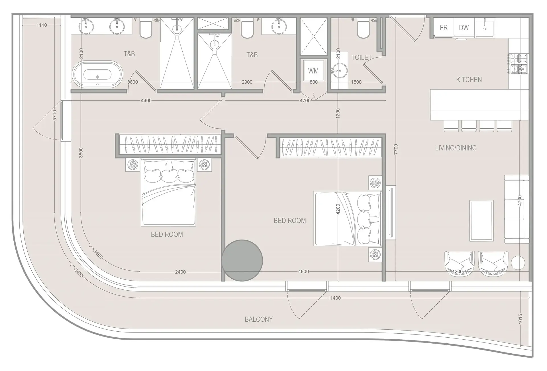 Object 1 A1LA Residence floor plan