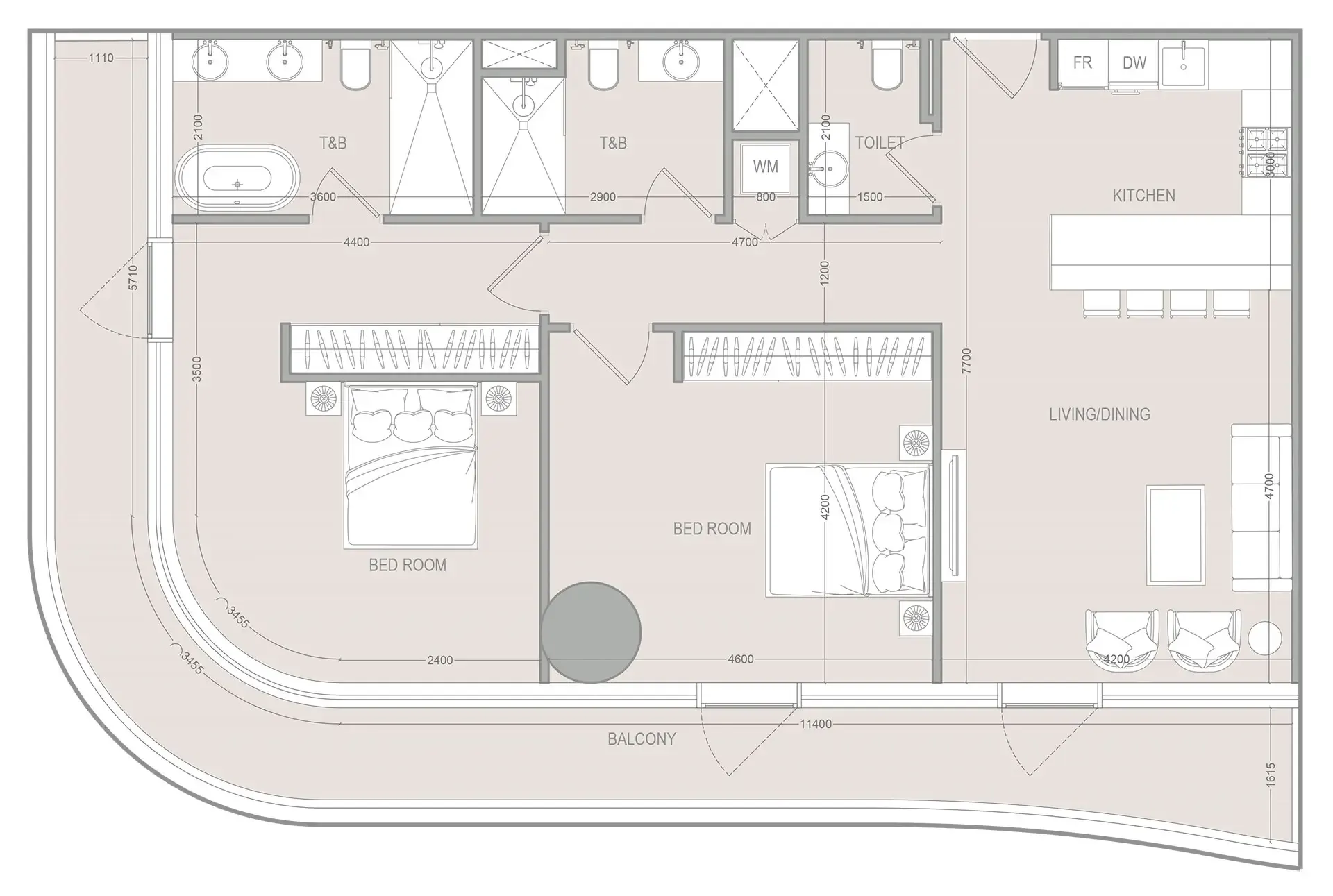 Object 1 A1LA Residence floor plan