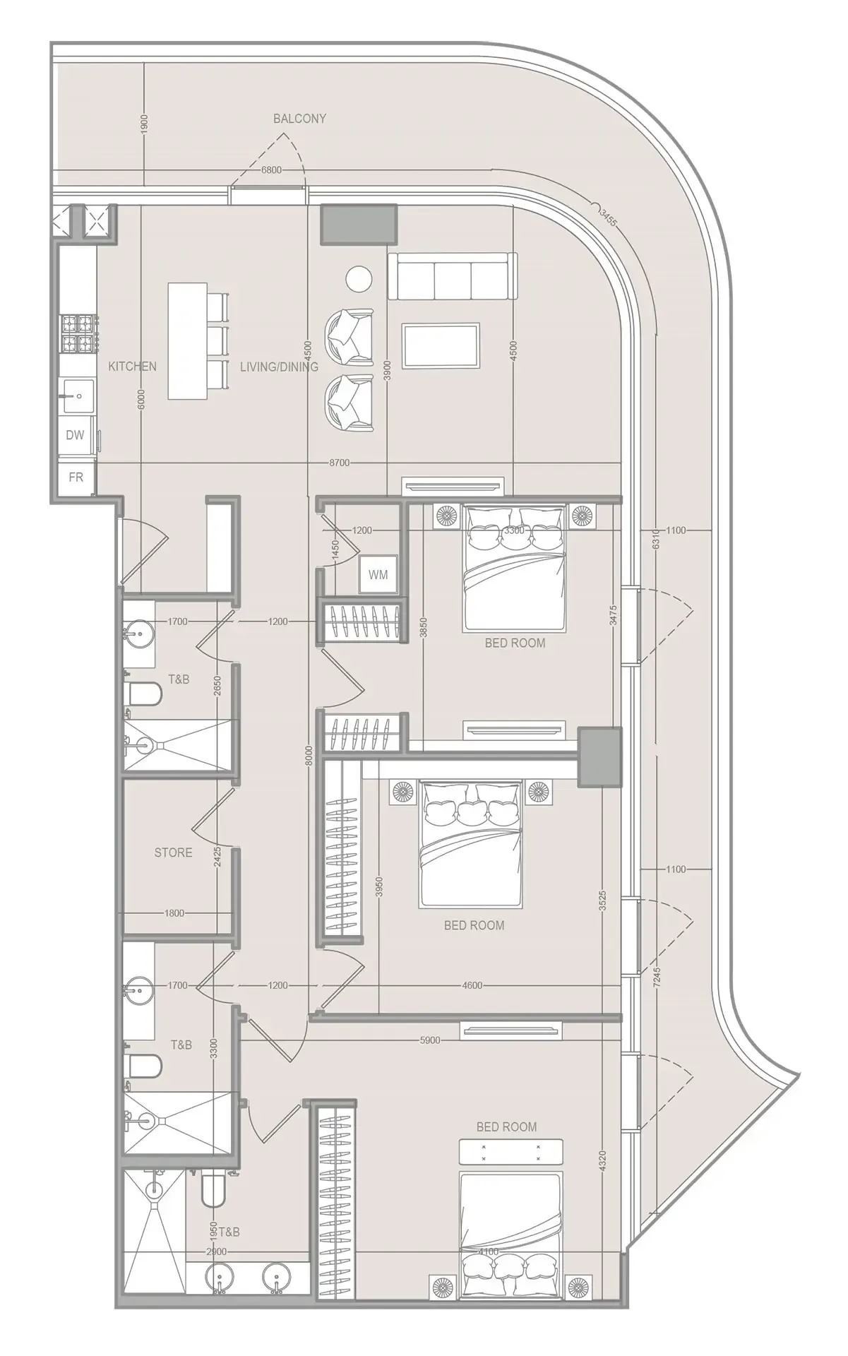 Object 1 A1LA Residence floor plan