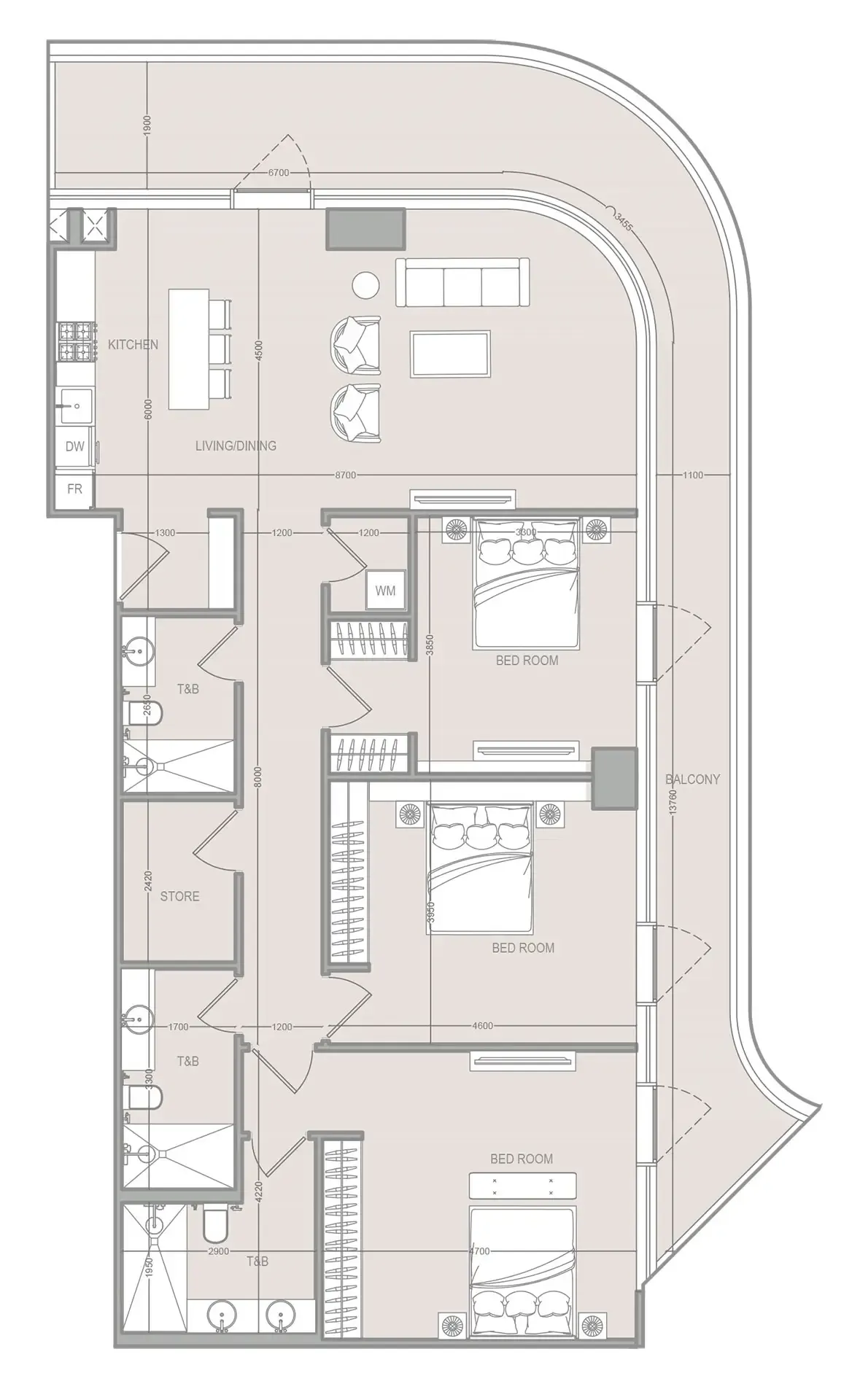 Object 1 A1LA Residence floor plan