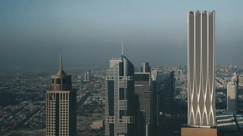 Exterior at AHS Tower in DIFC (Dubai International Financial Center) Dubai