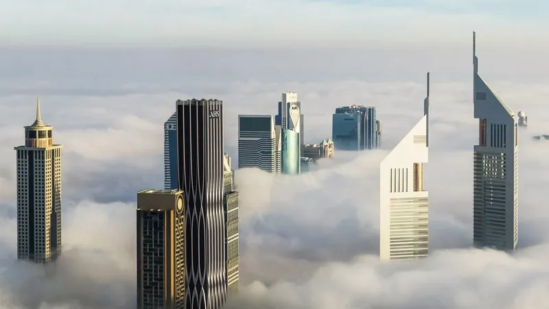 Exterior at AHS Tower in DIFC (Dubai International Financial Center) Dubai