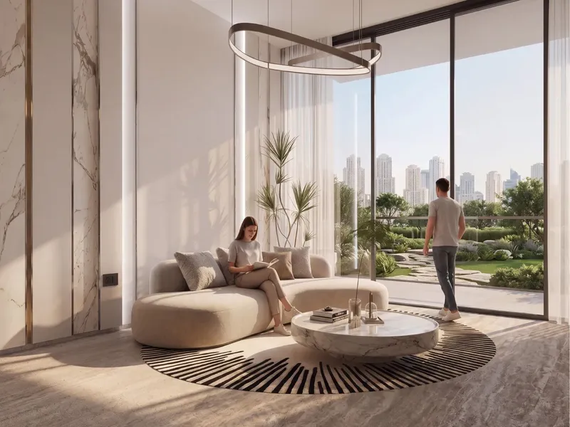 Interior at Alfulaiti Residence in Dubai Land Residence Complex Dubai